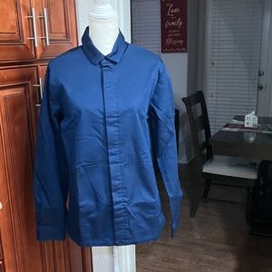 Adidas men’s Navy Button-Up Shirt jacket